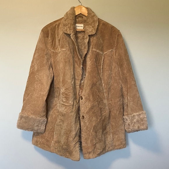 St. John’s Bay Brown Leather Jacket - Picture 1 of 9